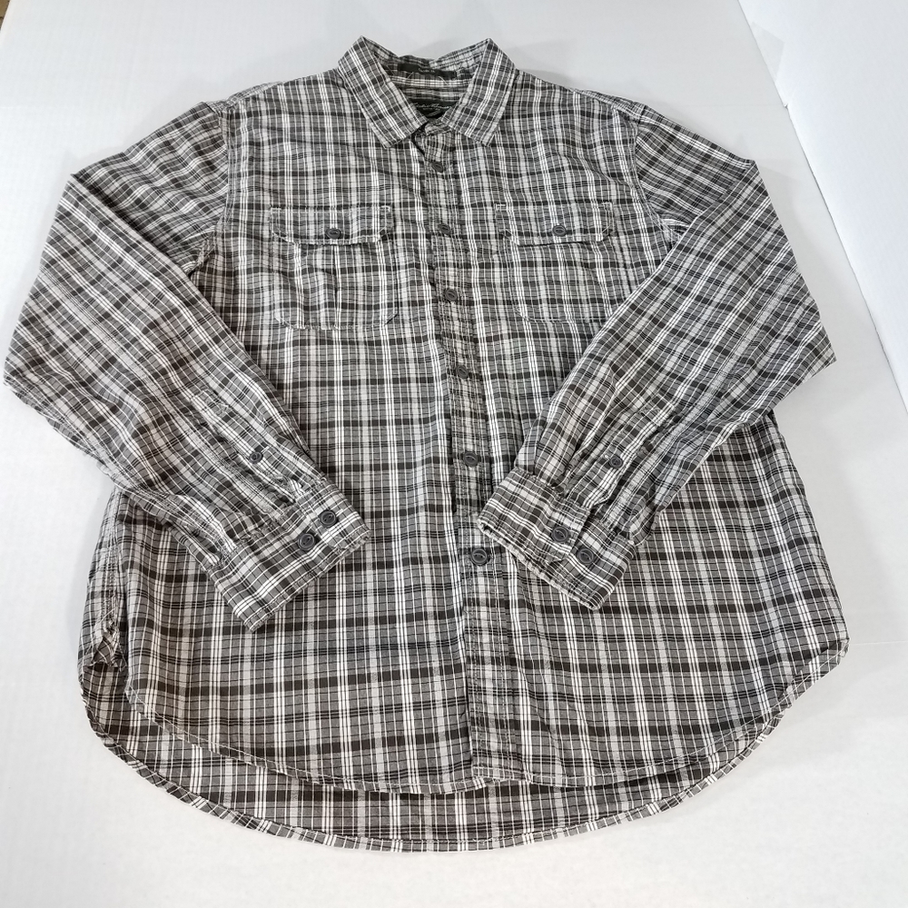 Eddie Bauer Long Sleeve Plaid Button Down Shirt